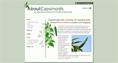 Desktop Screenshot of aboutcapsinoids.com