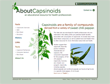 Tablet Screenshot of aboutcapsinoids.com